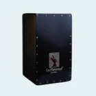 Cajón flamenco profesional modelo Granaína con acabado en tintado en negro.